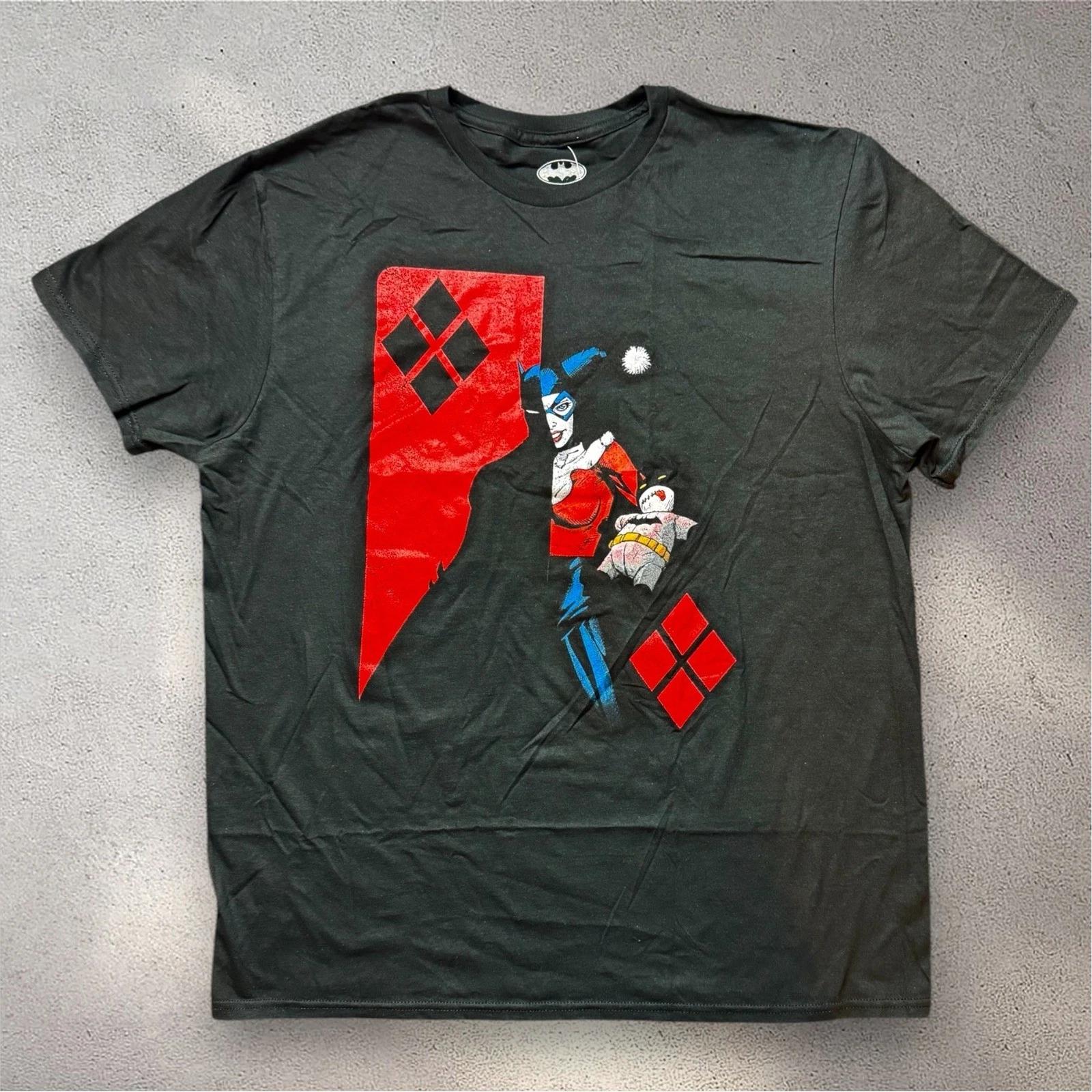 DC Comics Batman Harley Quinn Graphic T- Shirt Black Mens Large NWT TS40REBTMGS3 XL