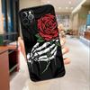 Skeleton Hand Rose Gothic Phone Case For iPhone 17 Air 16 14 13 11 15 Pro Max Mini 15 16 Plus 16e Protective Cover