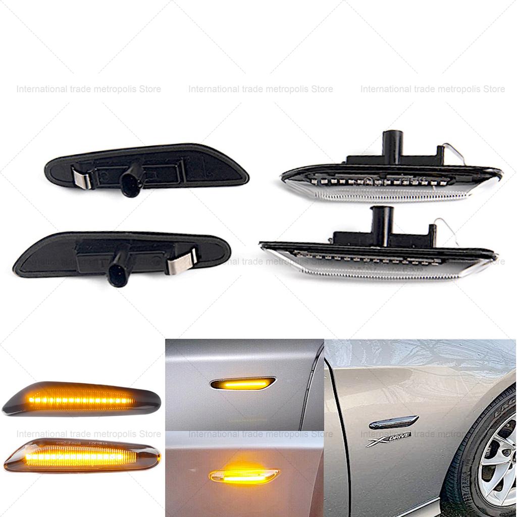 2pcs for BMW Led Dynamic Side Marker Turn Signal Light Sequential Blinker Light for E90 E91 E92 E93 E60 E87 E82 E46 Error Free