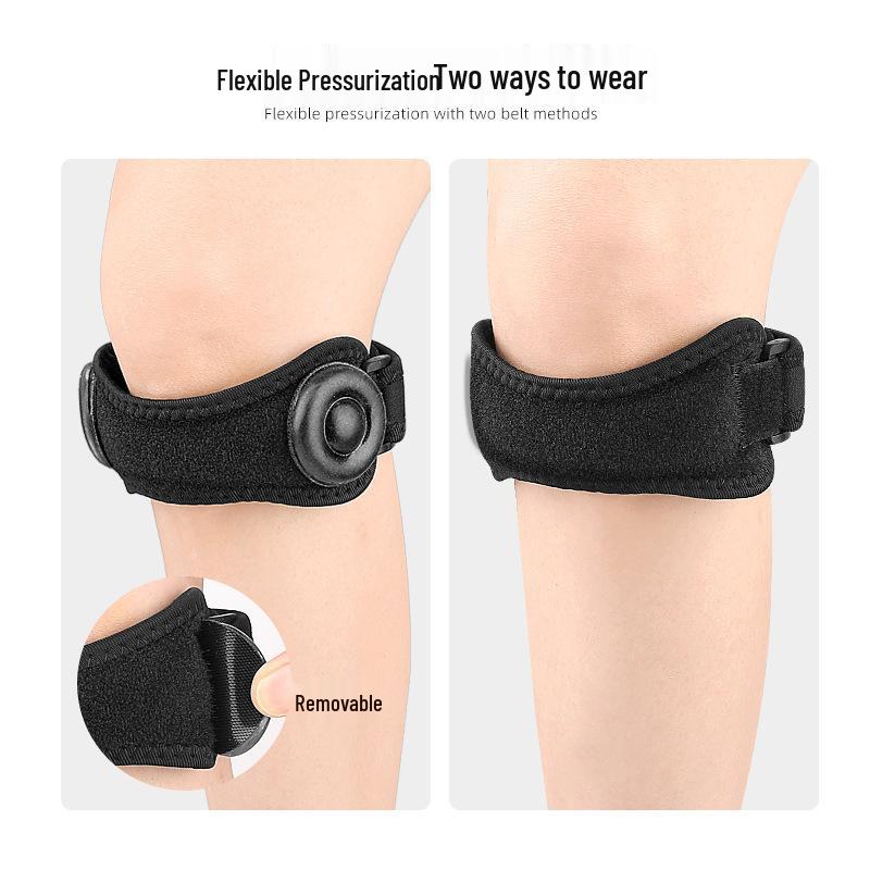 Detachable SEBS Pad Knee Brace: Pressurized Knee Protector & Patella Strap for Running and Sports