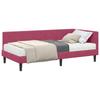 Corner Bed Frame with Mattress and Headboard 2 Pcs Green Velvet