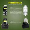 12V White T10 W5W 158 168 194 2825 trument Cluster Light LED Bulb Replacement For Dashboard Dash Panel Gauge Indicator Lamp with Socket Cross PC168