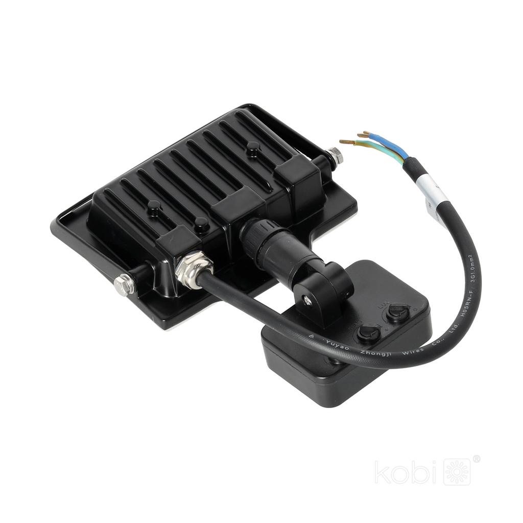 LED Floodlight with Motion Sensor 20W 6000K IP54 Black