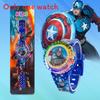 Kinder Cartoon LED Uhr mit Iron Man Batman Frozen Hello Kitty Design für Schulkinder