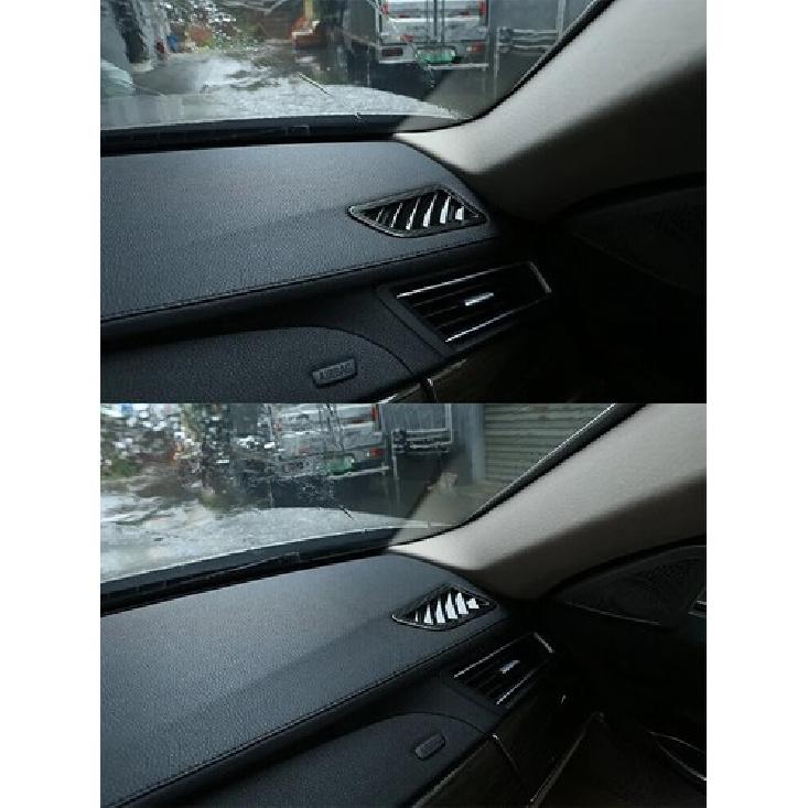 Fiber trument Side Air Outlet Vent Frame Cover Trim For BMW 7 Series 2009-14