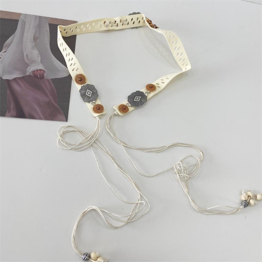 Wax Line Ethnic Style Belt Flower Women Woven Belt Elegant Bohemian Style Waist Chain  Female/Girls