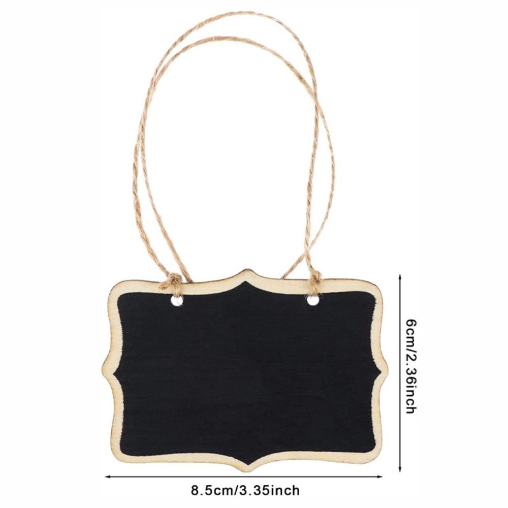20Pcs Wooden Mini Double-Sided Blackboards Hanging Natrual Plant Tag DIY Reusable Memo Board For Market Stalls