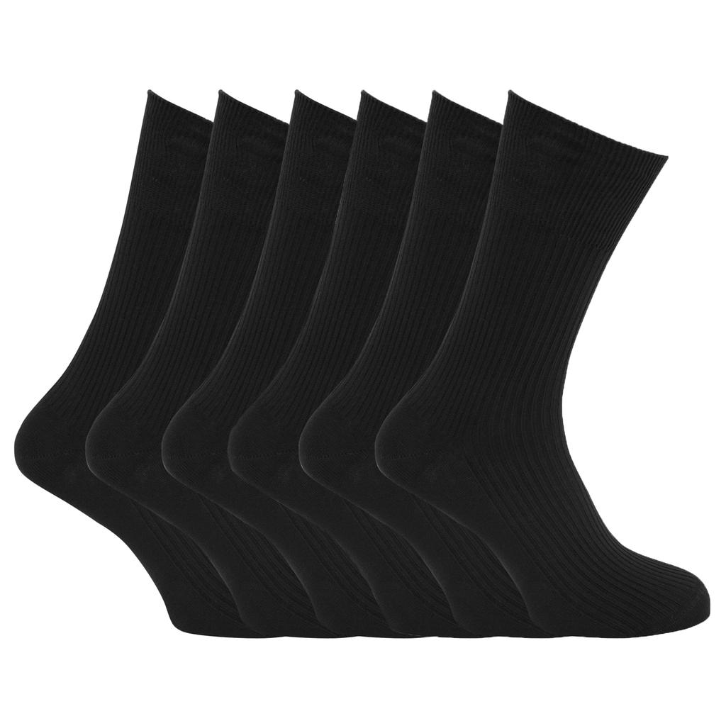 Buy Specialist Item Mens Ribbed XL Non Elastic Top Socks (Pack Of 6) at affordable prices