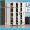 Wheeled Sliding Shoe Cabinet with Storage Drawer, Dustproof Side-Pull Rack, for Narrow Entrances