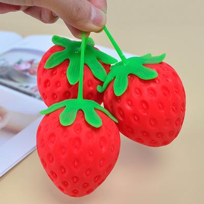 Simulated Strawberry Release Ball Decompression Fruit Ball Pinch Le Decompression Ball Children's Release Toy Party Small Gift