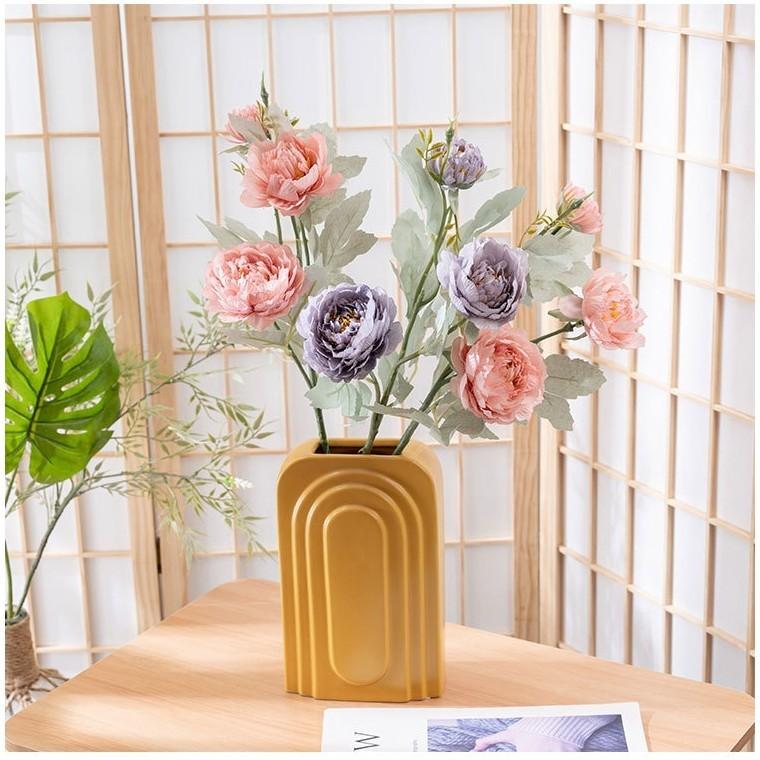 Peony Macaron Artificial Flower Home Decoration Wedding Celebration Holding Flowers Guiding Flower Walls Fake Flowers Shooting Props
