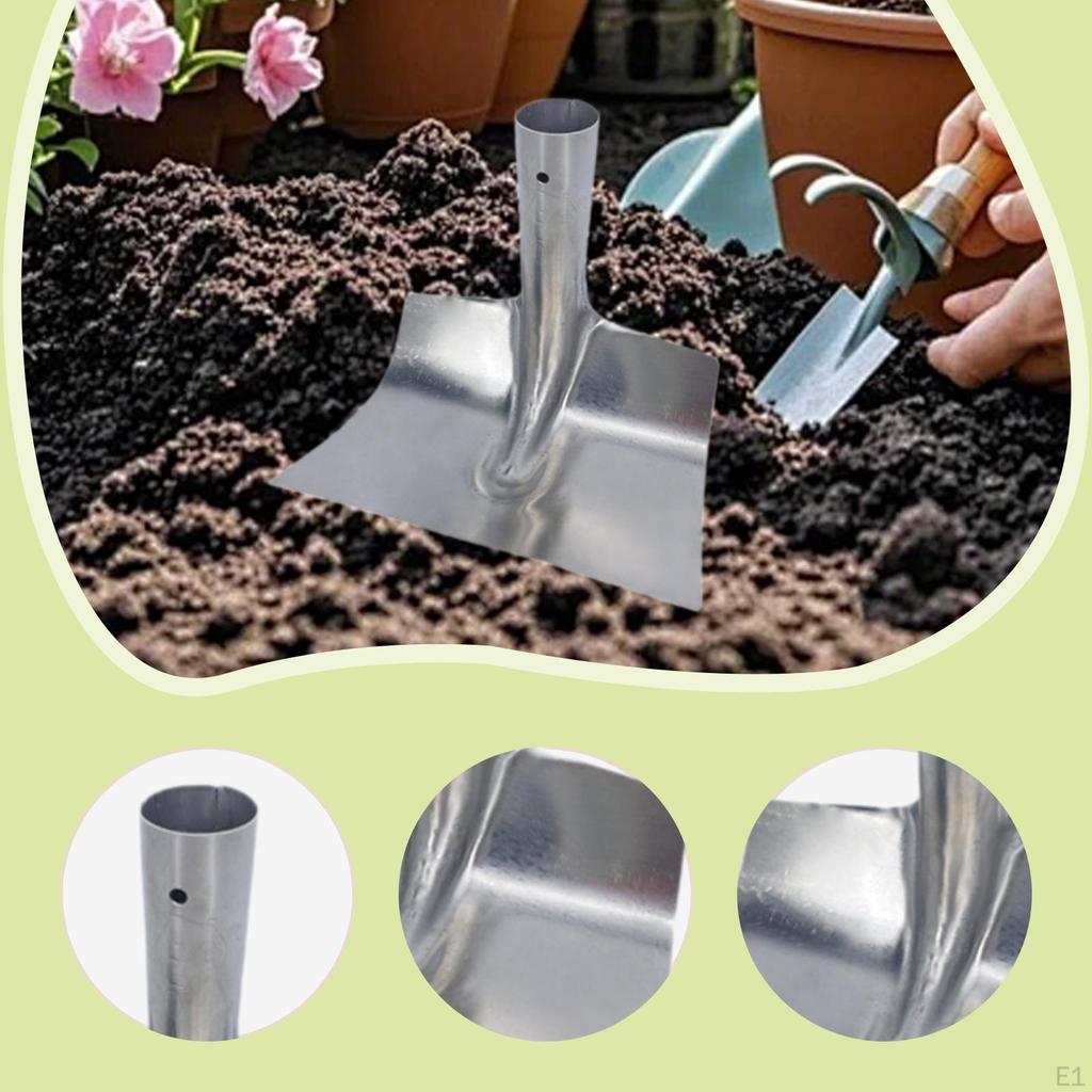 Concrete Rake Head Placer Stainless Steel Cleaning Spade Placement Tool for Garden Building