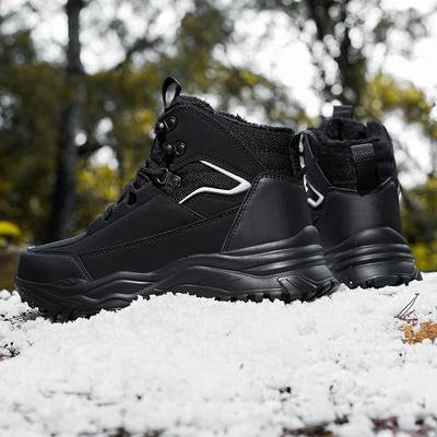 Männer Schneestiefel Outdoor Männlichen Winter Plüsch Schuhe Dicke Sohle Turnschuhe Botines Tenis Halten Warme Flusen Mode Stiefeletten Größe 39-48