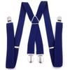 Suspenders for Men Wide X Back With 4 Strong Hooks 2.5cm Women's Pants with Adjustable Elastic Trouser Braces Straps grey