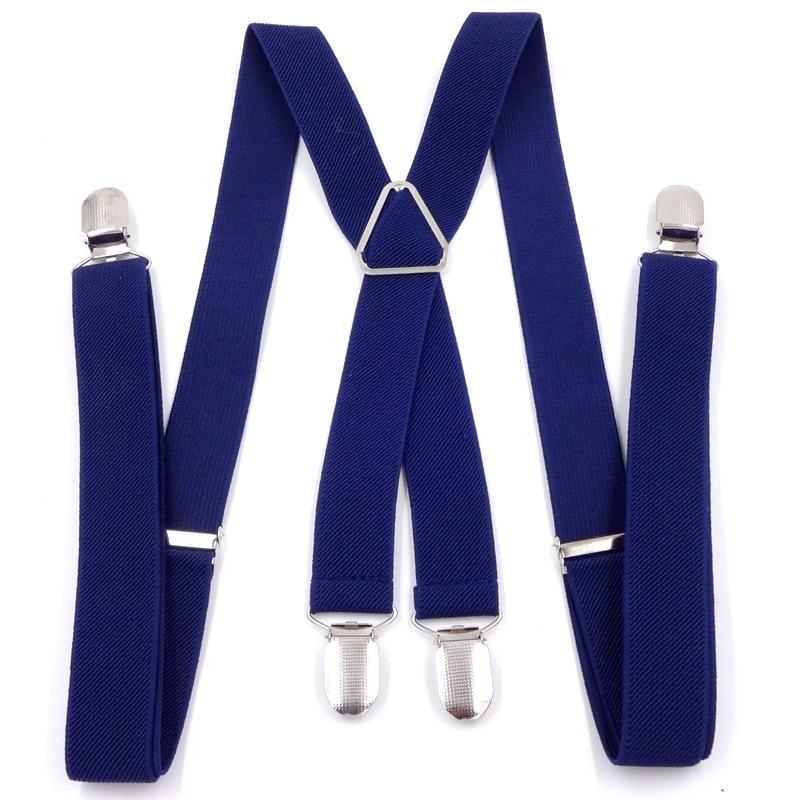 Suspenders for Men Wide X Back With 4 Strong Hooks 2.5cm Women's Pants with Adjustable Elastic Trouser Braces Straps grey