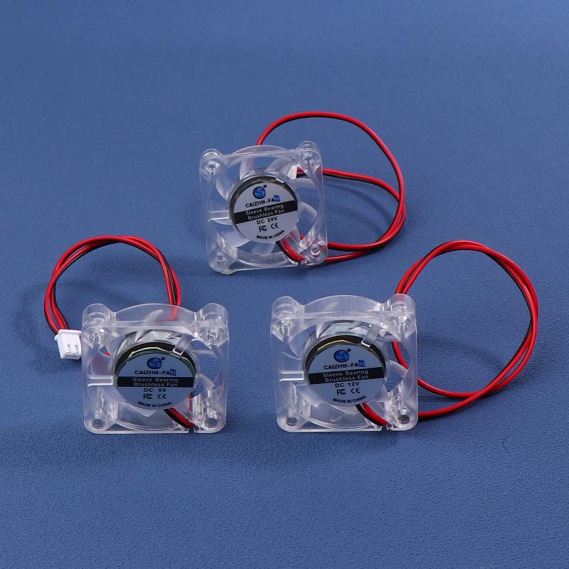 1 Piece Hydraulic Bearing Brushless 3D Printer Cooling Fan 4010 5/12/24V Transparent Cooling Fan For 3D Printer Dc 2Pin