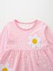 European and American Style Girls' Princess Dress - Cute Floral Embroidery, Knitted Cotton for Small to Medium Children