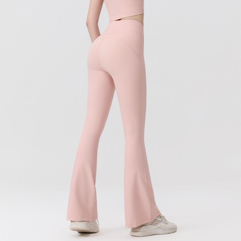 Womens High-Waisted Flared Yoga Pants Slim Fit Quick Dry Tummy Control Workout Leggings
