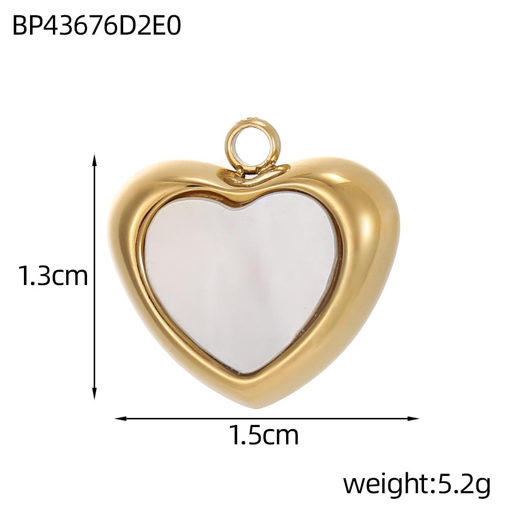 CARLIDANA New Luxury Love Heart Necklace Oval Pearl Pendant Jewelry White Shell Inlaid Zircon Heart Charms Pendant Accessories