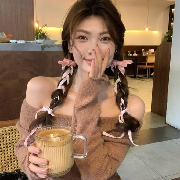 Velvets Bowknot Hair Clip Long Ribbon Hairpins Hair Accessories Hair Side Clips