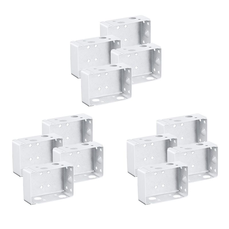BAAJ-12 Pieces Blind Brackets 2 Inch Low Profile Box Mounting Bracket For Headrail (White)