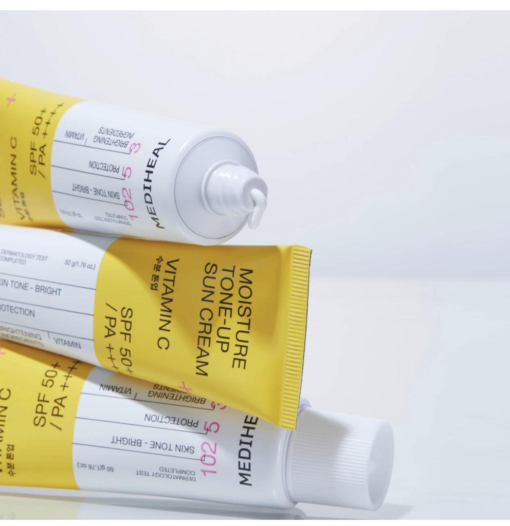 MEDIHEAL Moisture Tone-Up Sun Cream Vitamin C SPF50+ PA++++ 50ml