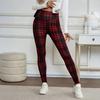 Pantaloni Dama Colanți Elasticitate Ridicată Imprimeu Carouri Căptușeală Groasă de Catifea Calduroși pentru Iarnă Articole de Jos Curba Corpului Yoga Articole Sport