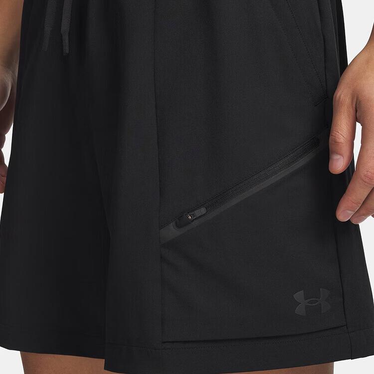 Under Armour SS26 Comfortable Solid Color Mid Waist Drawstring Casual Shorts Men Shorts 6009361-001