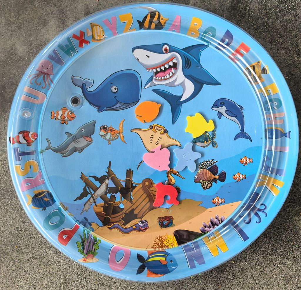 Inflatable Children's Water Play Mat with Music - Thickened Pat Mat Cushion for Babies