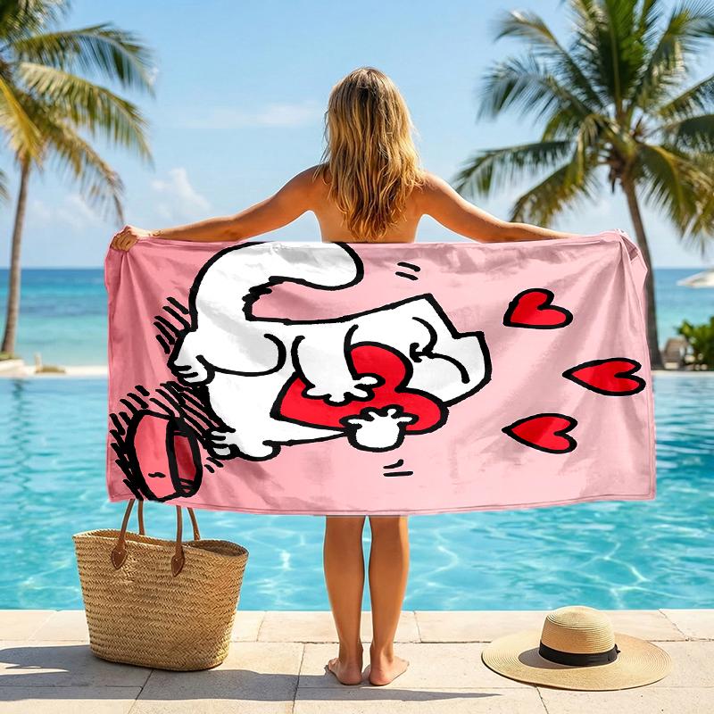 Simon'S Cat Fashion Beach Towel: Ideal for Summer Adventures Soft, absorbent and quick drying suitable for swimming and bathing