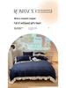 Elegant Princess-Style Velvet & Lace Winter Bedding Set – Duvet Cover & Flannel Sheet  