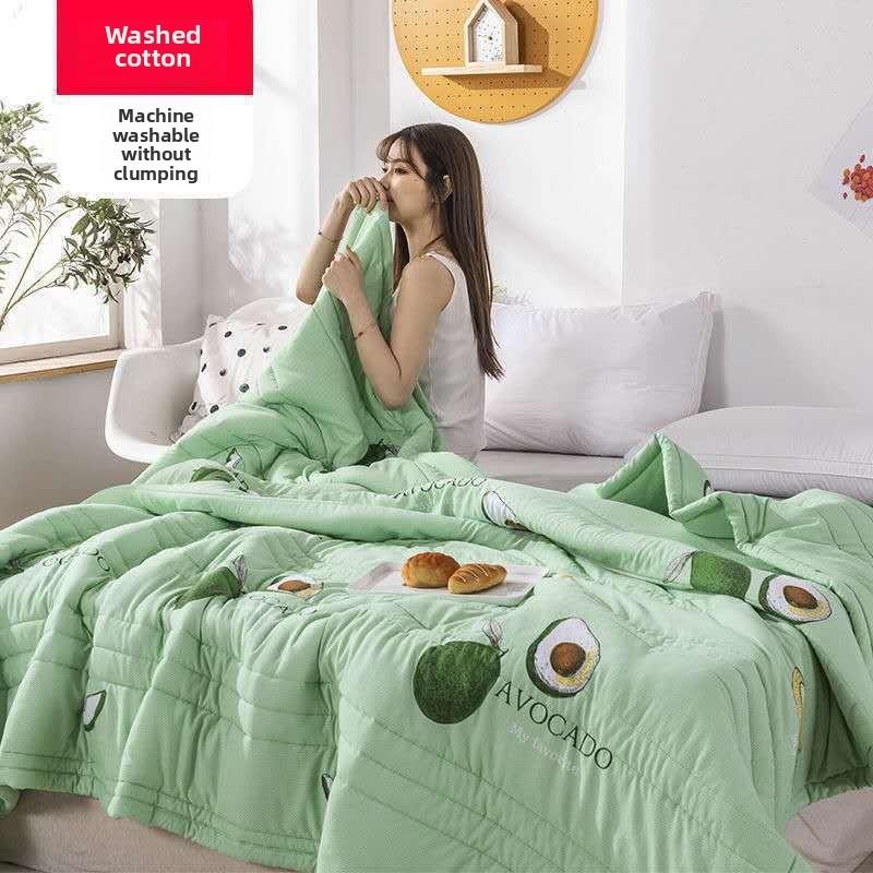 Stylish Blanket Summer Polyester Fiber Fill Water Wash Cotton For Indoor Use