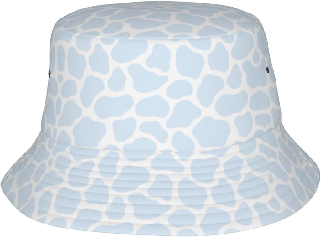 Chapeaux seau imprimé vache mignons pour femmes hommes été voyage chapeau de soleil pliable extérieur chapeau de pêcheur vache pour plage, golf 0008