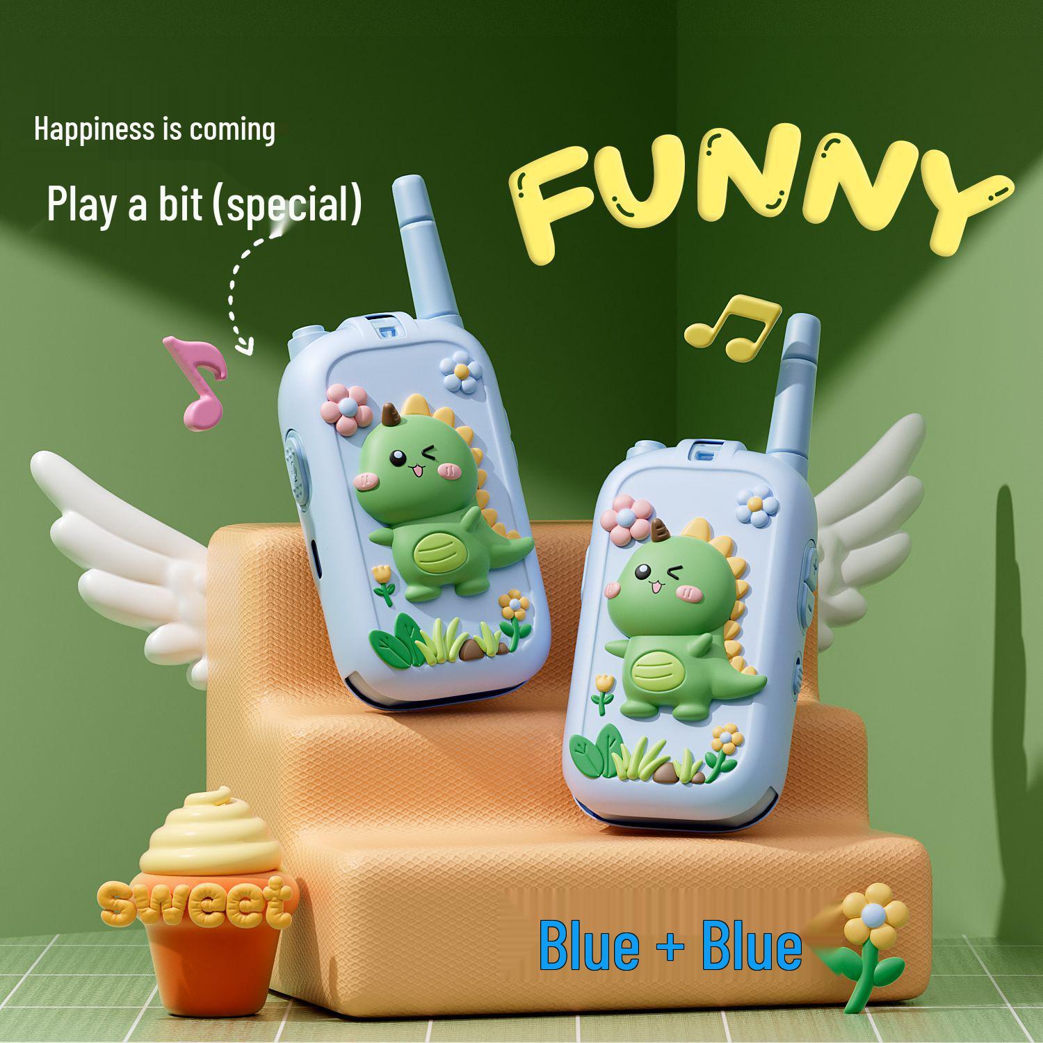 Children s HD Cartoon Walkie-Talkie Toy - Perfect Parent-Child Birthday Gift синий/розовый