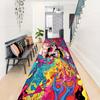 1pc Colorful Gothic Skull Non-Slip Rug, Machine Washable Floor Mat for Dining Room Kitchen Hallway Laundry Room Home Decor
