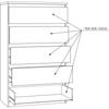 Commode CHELSEA 5 tiroirs - Décor chêne - L 77,2 x P 42,2 x H 128,1cm