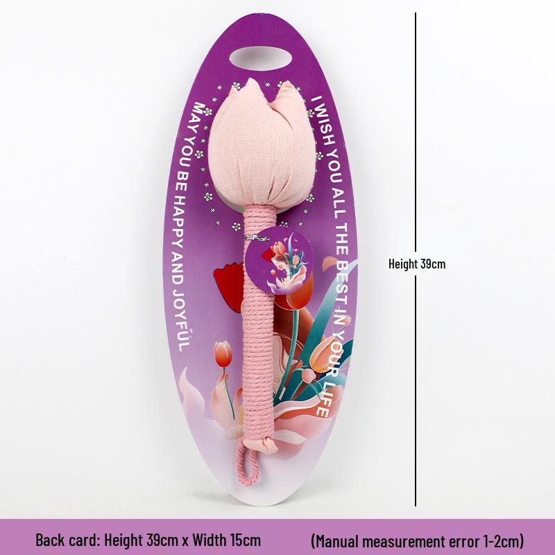 Brocade Tulip Mugwort Health Hammer: Exquisite Meridian Massage Hammer, Perfect Gift for Girls.