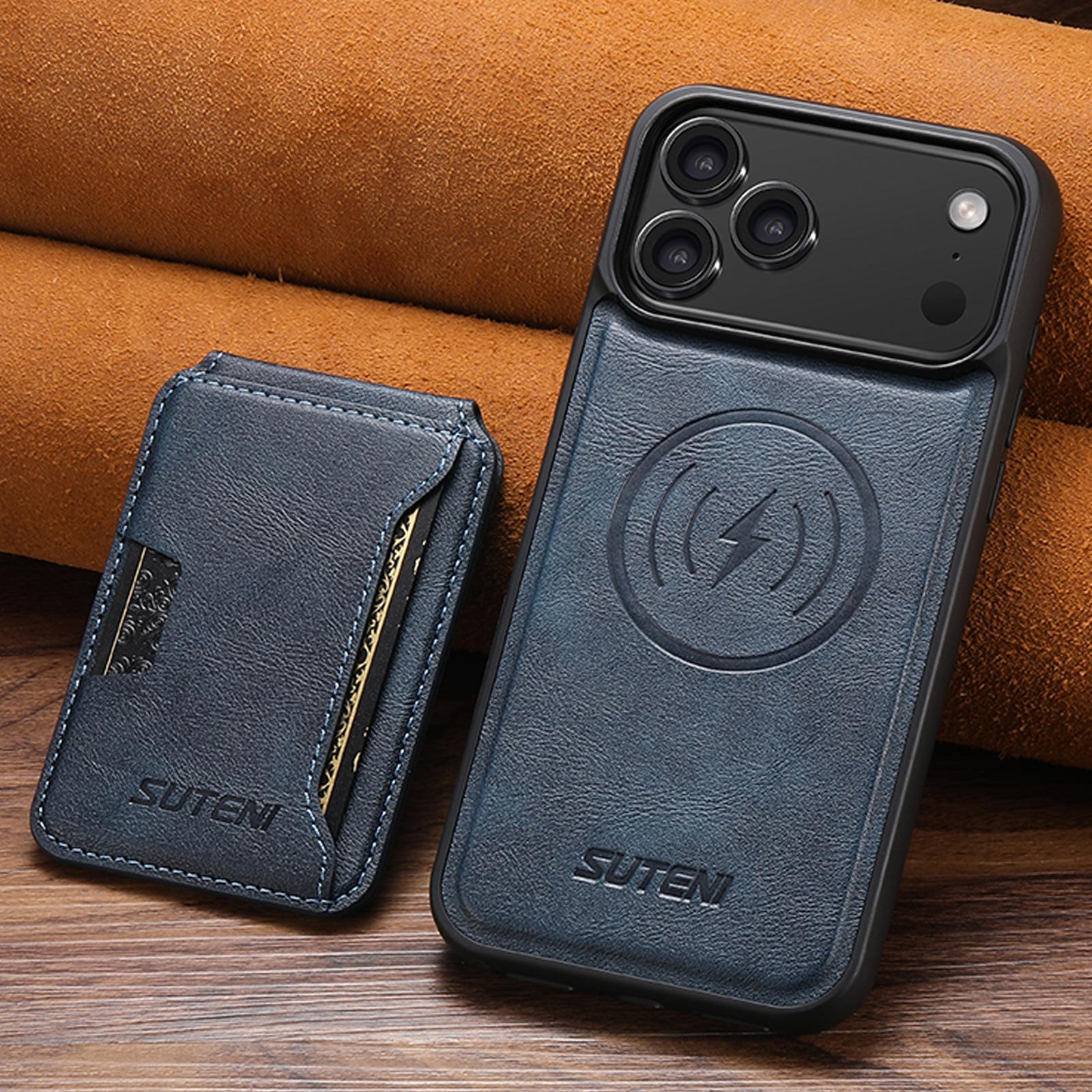 

Cowhide Pattern Phone Case for iPhone 17 Pro Max Air 16 15 Plus 14 13 12 Detachable Magnetic Card Wallet Holder Leather Cover iPhone 16 синій