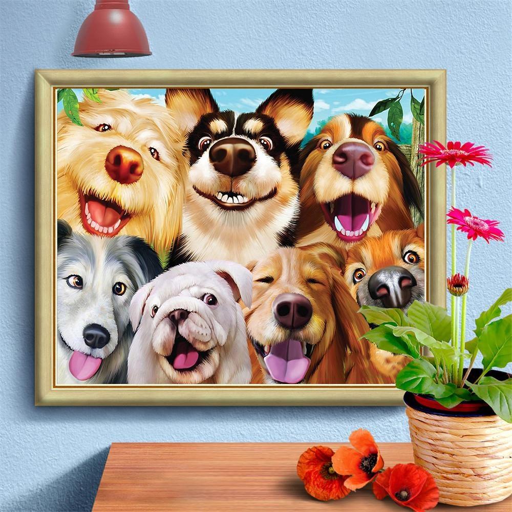 Full Round/square Diamond Painting 5D Dog Embroidery Animal Mosaic Home Decor Handmade Diamond Art
