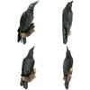 New Fake Raven Resin Statue Bird Crow Sculpture Outdoor Crows Halloween Decor Creative for Garden Courtyard Animal Decoration