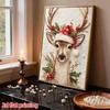 Frameless Pearl Painting Kit Festive Deer Christmas Aesthetic Wall Art DIY Sparkling Bead Canvas Room Decor Creative Craft