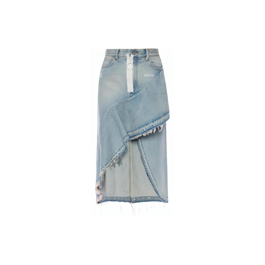 OFF WHITE FW21 Denim Long Skirt Women's OWYF001R197740618601