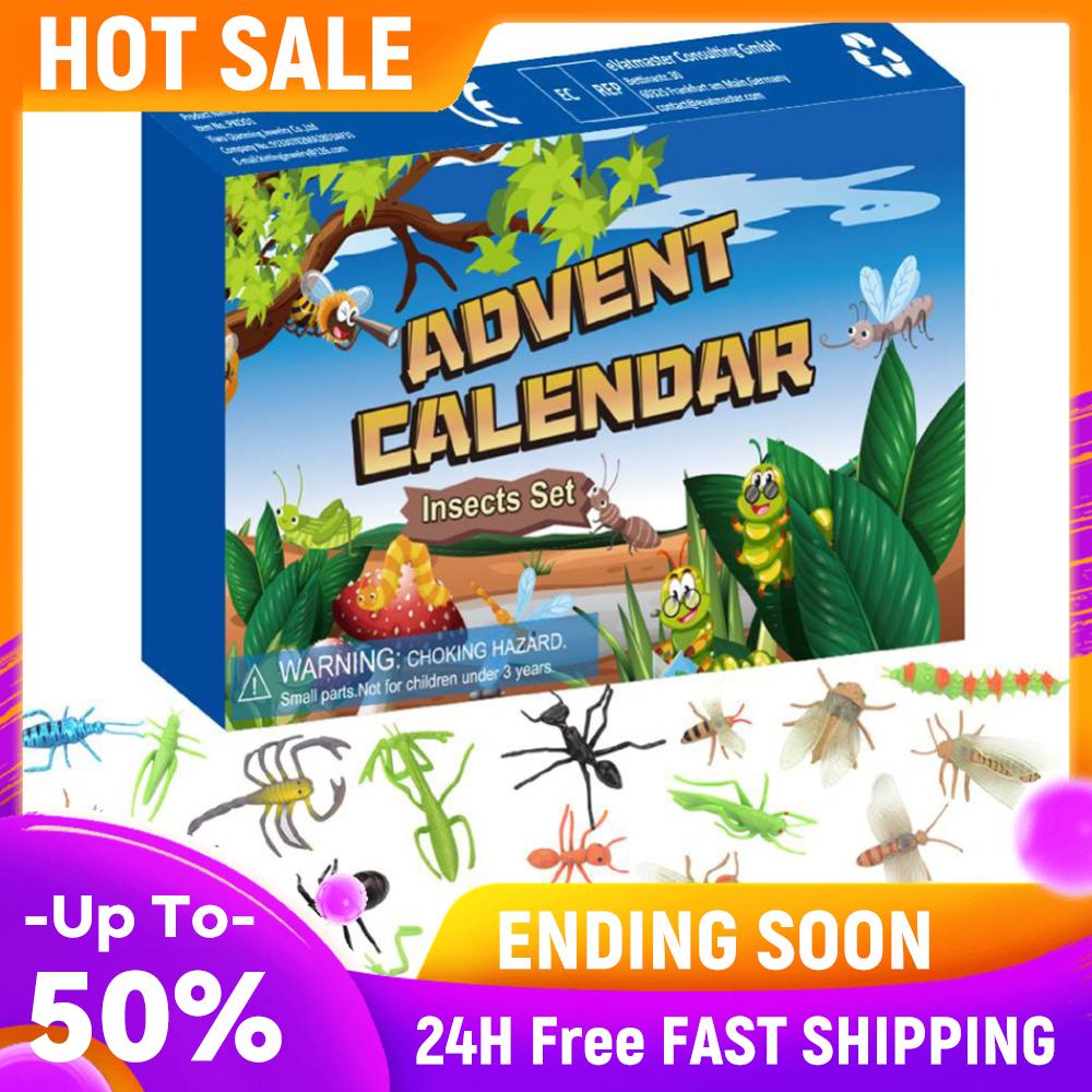 

Advent Calendar 2026 with 24pcs Mini Insect Toys 24 Days Countdown Calendar Xmas Countdown Calendar for Kids Gift for Christmas China Mainland