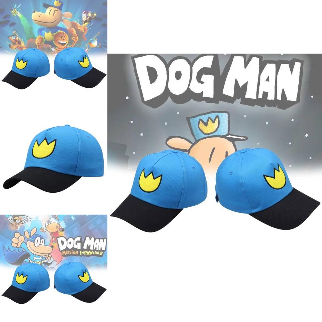 Dog Man Bestickte Baumwoll-Baseballkappe mit Sonnenschutz für Outdoor-Fans