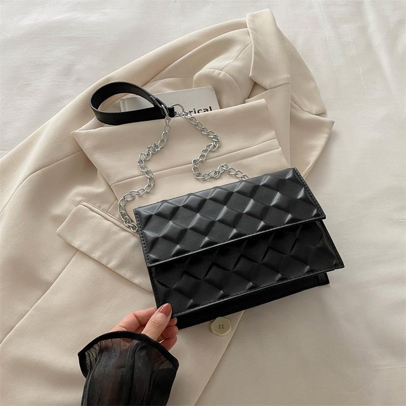 2025 Autumn New Macaron Chain Small Square Bag Niche Design Stylish and Simple Diamond Shoulder Messenger Bag