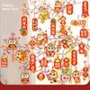36Pcs Chinese Traditional New Year Potted Plant Decorations Spring Festival Reusable Red Lantern Atmosphere Layout Party Favors