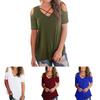 Elegant Women Cold Shoulder Loose Tops Criss Cross Short Sleeve T-shirt Blouse