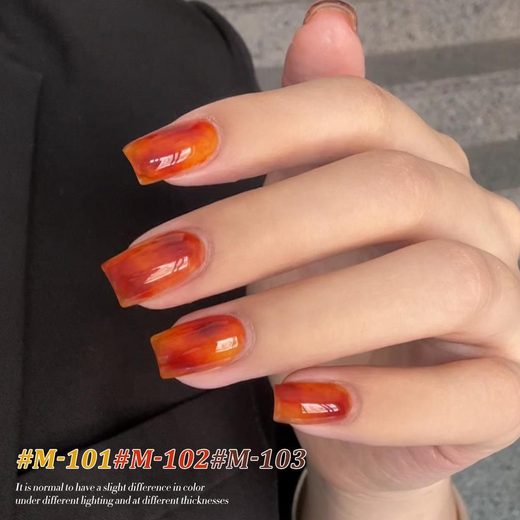 Tortoiseshell Amber Gel Polish: 2025 Trendy Ice-Through Milk Tea Light Therapy Nail Color
