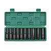 10 Pcs Set (8-17mm/10-24mm) L-shaped Extension Sleeve Hexagon Sleeve Socket Pneumatic Sleeve Automobile Repair Wrench Tools Box