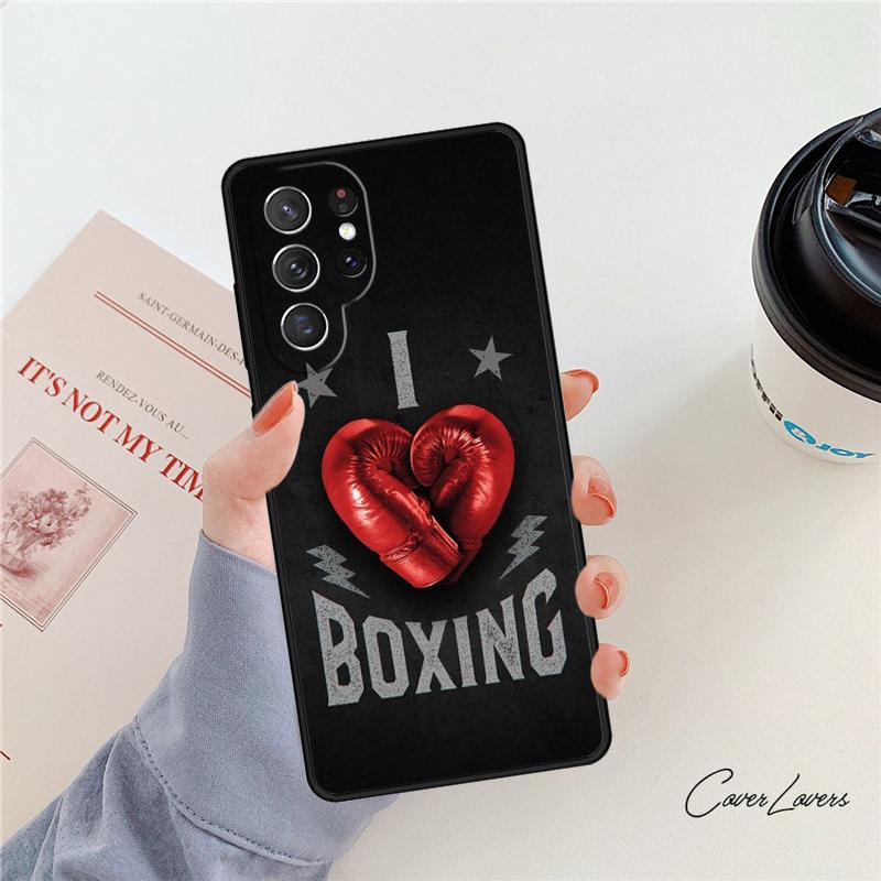 A Boxer wearing Boxing Gloves phone case For Samsung Galaxy S24 S25 S23 S22 Ultra Note 10 20 Plus S20 S21 FE Cover